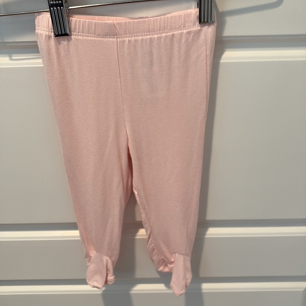 NWT Carter's Pink 2 Piece Footed  Set w/ Side Snap Top Size 6M - Picture 3 of 5